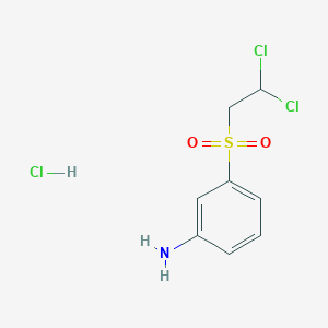 3-(2,2-Dichloroethylsulfonyl)aniline;hydrochloride