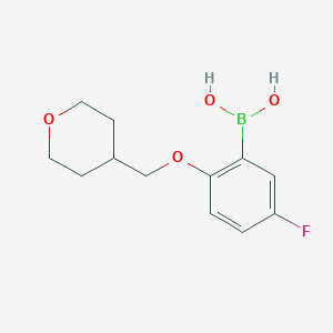 molecular formula C12H16BFO4 B1442939 [5-氟-2-(氧杂-4-基甲氧基)苯基]硼酸 CAS No. 1403988-79-3