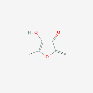 molecular formula C6H6O3 B144294 4-hydroxy-5-methyl-2-methylene-3(2H)-furanone CAS No. 948557-12-8