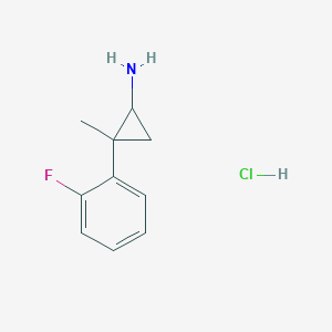 molecular formula C10H13ClFN B1442940 2-(2-氟苯基)-2-甲基环丙-1-胺盐酸盐 CAS No. 1354953-26-6