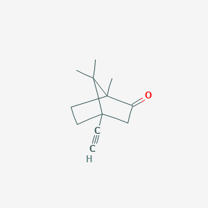 molecular formula C12H16O B14429402 4-Ethynyl-1,7,7-trimethylbicyclo[2.2.1]heptan-2-one CAS No. 82508-64-3