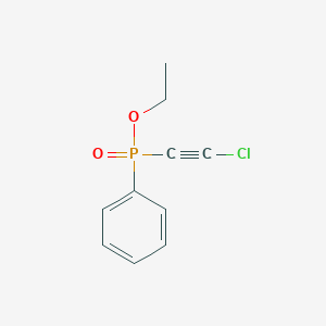 molecular formula C10H10ClO2P B14429463 Ethyl (chloroethynyl)phenylphosphinate CAS No. 78605-36-4