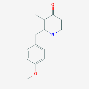 2-[(4-Methoxyphenyl)methyl]-1,3-dimethylpiperidin-4-one