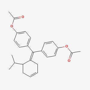 {[6-(Propan-2-yl)cyclohex-3-en-1-ylidene]methanediyl}dibenzene-4,1-diyl diacetate