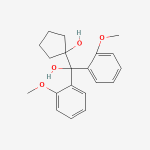 molecular formula C20H24O4 B14429581 1-[Hydroxybis(2-methoxyphenyl)methyl]cyclopentan-1-ol CAS No. 81697-53-2