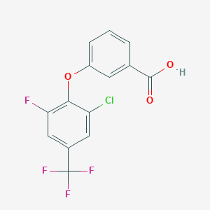 3-[2-Chloro-6-fluoro-4-(trifluoromethyl)phenoxy]benzoic acid