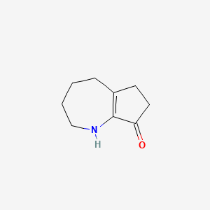 molecular formula C9H13NO B14429604 2,3,4,5,6,7-hexahydro-cyclopent[b]azepin-8(1H)-one CAS No. 81978-77-0