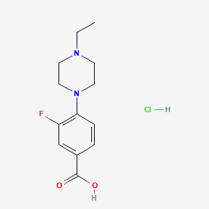 molecular formula C13H18ClFN2O2 B1442962 4-(4-乙基哌嗪-1-基)-3-氟苯甲酸盐酸盐 CAS No. 1306604-53-4