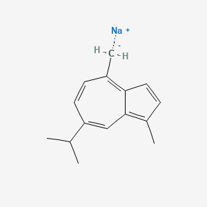 molecular formula C15H17Na B14429622 Sodium [1-methyl-7-(propan-2-yl)azulen-4-yl]methanide CAS No. 80706-95-2