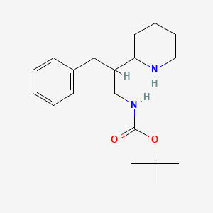 molecular formula C19H30N2O2 B1442964 tert-butyl N-[3-phenyl-2-(piperidin-2-yl)propyl]carbamate CAS No. 1306606-80-3