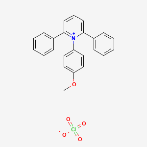 molecular formula C24H20ClNO5 B14429640 1-(4-Methoxyphenyl)-2,6-diphenylpyridin-1-ium perchlorate CAS No. 82552-31-6