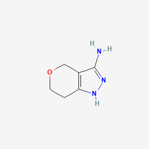 molecular formula C6H9N3O B1442966 1,4,6,7-Tetrahydropyrano[4,3-C]pyrazol-3-amine CAS No. 1260663-66-8
