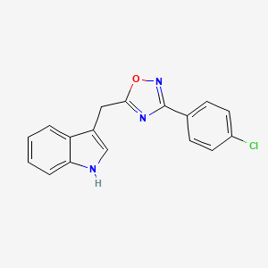 3-{[3-(4-Chlorophenyl)-1,2,4-oxadiazol-5-yl]methyl}-1H-indole