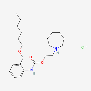 2-(Hexahydro-1H-azepin-1-yl)ethyl o-((hexyloxy)methyl)carbanilate hydrochloride