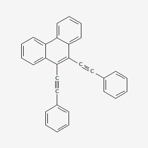 molecular formula C30H18 B14429671 Phenanthrene, 9,10-bis(phenylethynyl)- CAS No. 80034-41-9