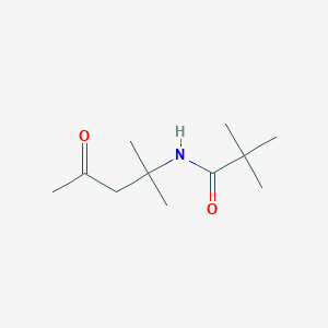 molecular formula C11H21NO2 B14429693 2,2-Dimethyl-N-(2-methyl-4-oxopentan-2-yl)propanamide CAS No. 78371-16-1