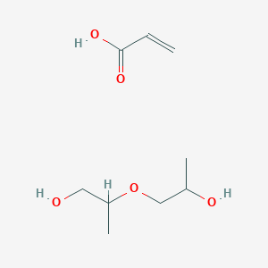 molecular formula C9H18O5 B14429734 2-(2-Hydroxypropoxy)propan-1-ol;prop-2-enoic acid CAS No. 78972-15-3