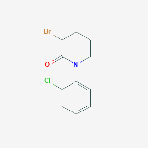 molecular formula C11H11BrClNO B1442974 3-Bromo-1-(2-chlorophenyl)piperidin-2-one CAS No. 1341530-92-4