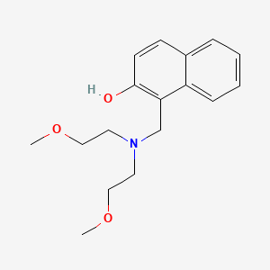 molecular formula C17H23NO3 B14429749 1-{[Bis(2-methoxyethyl)amino]methyl}naphthalen-2-OL CAS No. 81653-13-6