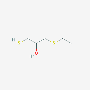 molecular formula C5H12OS2 B14429753 1-(Ethylsulfanyl)-3-sulfanylpropan-2-OL CAS No. 84093-03-8