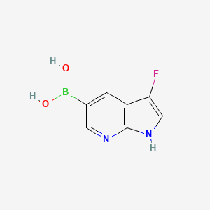 molecular formula C7H6BFN2O2 B1442980 (3-Fluoro-1H-pyrrolo[2,3-b]pyridin-5-yl)boronic acid CAS No. 1111637-69-4