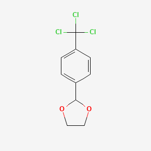 molecular formula C10H9Cl3O2 B14429811 2-[4-(Trichloromethyl)phenyl]-1,3-dioxolane CAS No. 80783-30-8