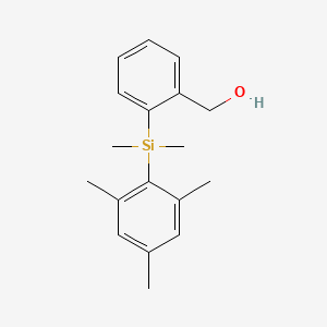 molecular formula C18H24OSi B1442983 {2-[二甲基(2,4,6-三甲基苯基)甲硅烷基]苯基}甲醇 CAS No. 947515-76-6