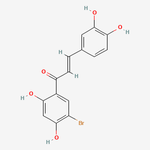 molecular formula C15H11BrO5 B14429838 Acrylophenone, 5'-bromo-2',4'-dihydroxy-3-(3,4-dihydroxyphenyl)- CAS No. 78050-55-2