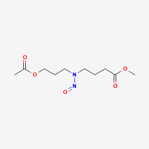 molecular formula C10H18N2O5 B14429845 Methyl 4-(3-acetyloxypropylnitrosamino)butanoate CAS No. 79448-02-5