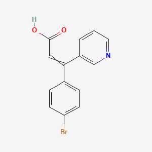 3-(4-Bromophenyl)-3-(pyridin-3-yl)prop-2-enoic acid