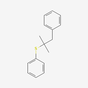 molecular formula C16H18S B14429881 Benzene, [(1,1-dimethyl-2-phenylethyl)thio]- CAS No. 79399-22-7