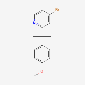 molecular formula C15H16BrNO B1442989 4-Bromo-2-(2-(4-methoxyphenyl)propan-2-yl)pyridine CAS No. 1163707-63-8