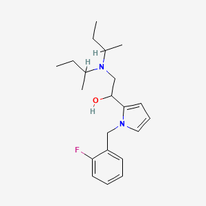 molecular formula C21H31FN2O B1442990 1-(1-(2-fluorobenzyl)-1H-pyrrol-2-yl)-2-(di-sec-butylamino)ethanol CAS No. 63880-43-3