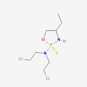 molecular formula C8H17Cl2N2OPS B14429946 2-(Bis(2-chloroethyl)amino)-4-ethyl-1,3,2-oxazaphospholidine 2-sulfide CAS No. 78219-84-8