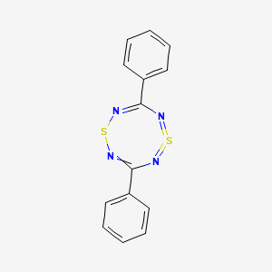 molecular formula C14H10N4S2 B14429954 (3Z)-3,7-diphenyl-1lambda4,5-dithia-2,4,6,8-tetrazacycloocta-1,3,6,8-tetraene 