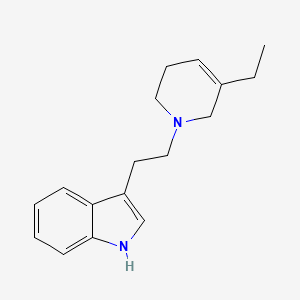 molecular formula C17H22N2 B14429981 1H-Indole, 3-[2-(3-ethyl-5,6-dihydro-1(2H)-pyridinyl)ethyl]- CAS No. 82980-06-1