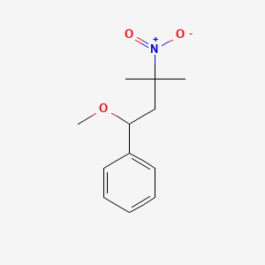 molecular formula C12H17NO3 B14429989 (1-Methoxy-3-methyl-3-nitrobutyl)benzene CAS No. 83577-40-6