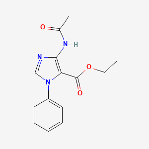 molecular formula C14H15N3O3 B14430008 Ethyl 4-acetamido-1-phenyl-1H-imidazole-5-carboxylate CAS No. 83325-25-1