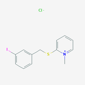 molecular formula C13H13ClINS B14430036 2-{[(3-Iodophenyl)methyl]sulfanyl}-1-methylpyridin-1-ium chloride CAS No. 77148-94-8