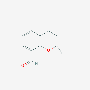 molecular formula C12H14O2 B1443006 2,2-Dimethylchroman-8-carbaldehyde CAS No. 263903-18-0