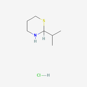 molecular formula C7H16ClNS B14430085 2-Isopropyltetrahydro-2H-1,3-thiazine hydrochloride CAS No. 79128-38-4