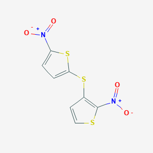 2-Nitro-3-[(5-nitrothiophen-2-yl)sulfanyl]thiophene