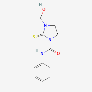 3-(Hydroxymethyl)-N-phenyl-2-sulfanylideneimidazolidine-1-carboxamide