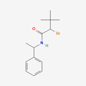 molecular formula C14H20BrNO B14430165 2-Bromo-3,3-dimethyl-N-(1-phenylethyl)butanamide CAS No. 80396-27-6