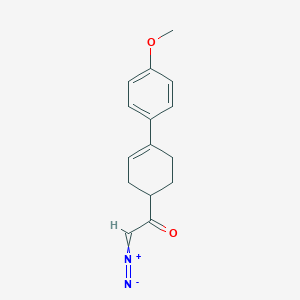 molecular formula C15H16N2O2 B14430198 2-Diazo-1-[4-(4-methoxyphenyl)cyclohex-3-en-1-yl]ethanone CAS No. 80916-29-6