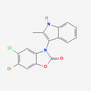 6-Bromo-5-chloro-3-(2-methyl-1H-indol-3-yl)-1,3-benzoxazol-2(3H)-one