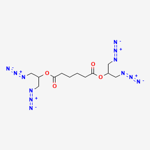 molecular formula C12H18N12O4 B14430233 Bis(1,3-diazidopropan-2-yl) hexanedioate CAS No. 81397-63-9