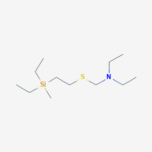 N-[({2-[Diethyl(methyl)silyl]ethyl}sulfanyl)methyl]-N-ethylethanamine