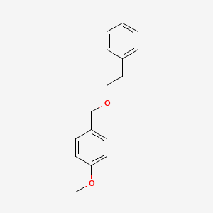 molecular formula C16H18O2 B14430255 Benzene, 1-methoxy-4-[(2-phenylethoxy)methyl]- CAS No. 82529-79-1