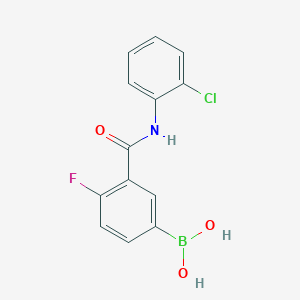 molecular formula C13H10BClFNO3 B1443026 4-氟-3-(2-氯苯甲酰氨基)苯硼酸 CAS No. 1451393-31-9